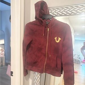True Religion Burgundy sweatsuit matching set